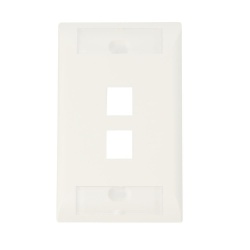 Comsscope Placa Vertical para Pared, 2 Puertos, RJ-45, Blanco 