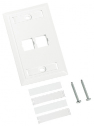 CommScope Tapa para Caja 108168469, 2 Puertos, Blanco 