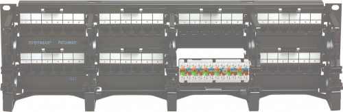 CommScope Panel de Parcheo Cat6, 48 Puertos RJ-45, 3U, Negro 