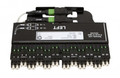 CommScope Panel de 24 Adaptadores de Fibra Óptica OS2 LC/SC, Negro 