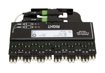 CommScope Panel de 24 Adaptadores de Fibra Óptica OS2 LC/SC, Negro 