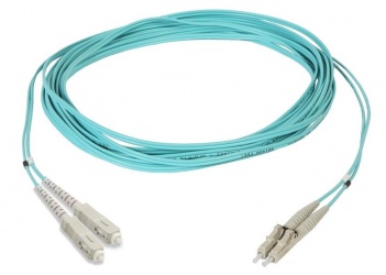 Commscope Cable Fibra Óptica 2x LC Macho - 2x SC Macho, 3 Metros, Aqua 