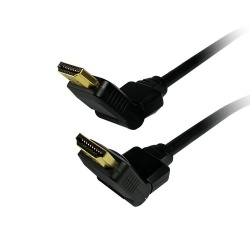 Comprehensive Cable Giratorio HDMI Macho - HDMI Macho, 90cm, Negro 