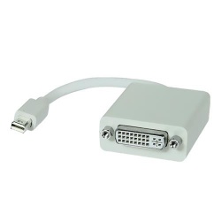 Comprehensive Adaptador Mini DisplayPort Macho - DVI Hembra, Blanco 