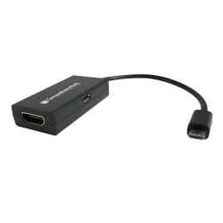 Comprehensive Adaptador Micro USB Macho - HDMI Hembra, Negro 