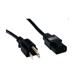 Comprehensive Cable de Poder NEMA 5-15P Macho - C13 Acoplador Hembra, 3 Metros, Negro 