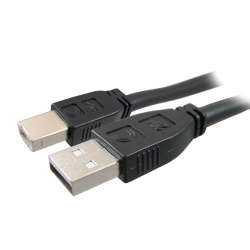 Comprehensive Cable Activo Plenum USB A Macho - USB B Macho, 22.8 Metros, Negro 