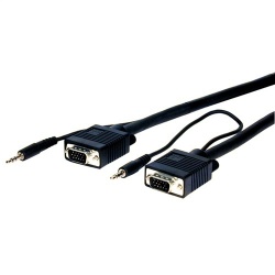Comprehensive Cable VGA + 3.5mm Macho - VGA + 3.5mm Macho, 10.5 Metros, Negro 