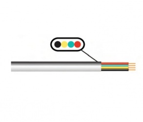 ConduNet Cable Telefónico Cordón Plano Oval, 4 Pares x26 AWG, 1000 Metros 