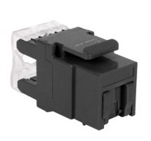 ConduNet Jack Categoría 6, RJ-45, con Cubre Polvo, Negro 