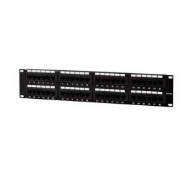 ConduNet Panel de Parcheo Cat5e, 48 Puertos RJ-45, 2U, Negro 