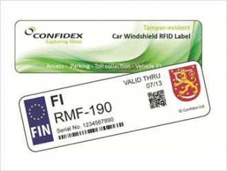 Confidex Etiqueta de Proximidad RFID para Parabrisas M4E, 9.2 x 2.6cm - Precio por Etiqueta 