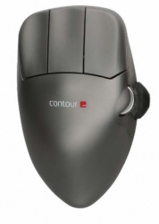 Mouse Contour Óptico Grande Izquierda, Inalámbrico, USB, 1200DPI, Gris 