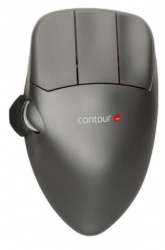 Mouse Contour Óptico Mediano Derecha, Inalámbrico, USB, 1200DPI, Gris 