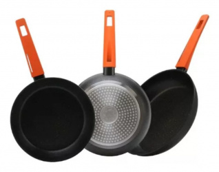 Cooks Master Juego de Sartenes FACMM2, 3 Piezas, Antiadherente, Aluminio, Multicolor 