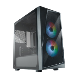 Gabinete Cooler Master CMP 320, Mini-Tower, Micro-ATX/Mini-ITX, USB 2.0/3.0, sin Fuente, 2 Ventiladores Instalados, Negro 
