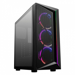 Gabinete Cooler Master CMP 510, Midi-Tower, ATX/Micro-ATX/Mini-ITX, USB 2.0/3.0, sin Fuente, 3 Ventiladores Instalados, Negro 