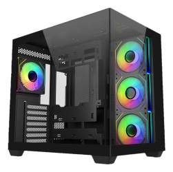 Gabinete Cooler Master E681, Midi-Tower, ATX/Micro-ATX/Mini-ITX, USB 3.0, sin Fuente, 4 Ventiladores Instalados, Negro 