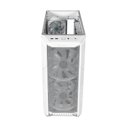 Gabinete Cooler Master MasterBox HAF 500 con Ventana ARGB, Midi Tower, ITX/Micro-ATX/ATX/SSI CEB/E-ATX, USB 3.0, sin Fuente, Blanco ― Poste del front panel roto. 