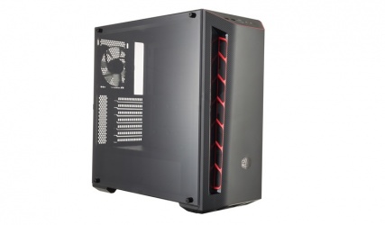 Gabinete Cooler Master MasterBox MB510L con Ventana RGB, Midi-Tower, ATX/Micro-ATX/Mini-ITX, USB 3.1, sin Fuente, 1 Ventilador Instalado, Negro/Rojo 