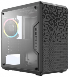 Gabinete Cooler Master MasterBox Q300L Rainbow con Ventana RGB, Mini-Tower, Micro-ATX/Mini-ITX, USB 3.0, sin Fuente, 1 Ventilador Instalado, Negro 