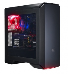 Gabinete Cooler Master MasterCase Pro 6 con Ventana LED Rojo, Midi-Tower, ATX,Micro-ATX/Mini-ITX, USB 3.0, sin Fuente, Negro 
