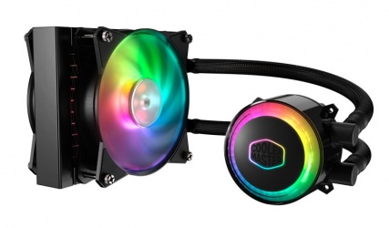 Cooler Master MasterLiquid ML120R RGB Enfriamiento Liquido para CPU, 1x 120mm, 650 - 2000RPM ― Requiere Bracket 603005870-GP para Socket S-1700 de Procesadores Intel 12va. Generación o Superior 