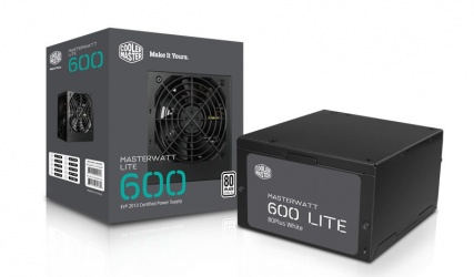Fuente de Poder Cooler Master MasterWatt Lite 600 80 PLUS, 20+4 pin ATX, 120mm, 600W 
