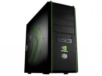 Gabinete Cooler Master Elite 334 NVIDIA Edition Midi-Tower, ATX/micro-ATX, 2x USB 2.0, sin Fuente 