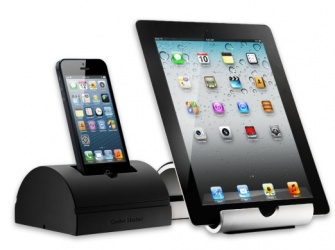 Cooler Master Stand y Dock DUO para iPhone y iPad, Plata 