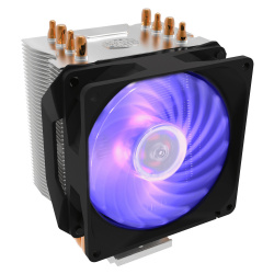 Disipador CPU Cooler Master Hyper H410R RGB, 92mm, 600 - 2000RPM, Negro/Plata ― Requiere Bracket 603005420-GP para Socket S-1700 de Procesadores Intel 12va. Generación o Superior 