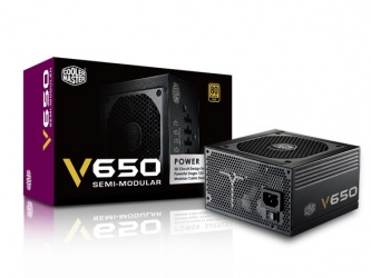 Fuente de Poder Cooler Master V650 Semi-Modular 80 PLUS Gold, ATX, 120mm, 650W 