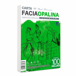 Copamex Papel Opalina, 225g/m², 100 Hojas de Tamaño Carta, Blanco 