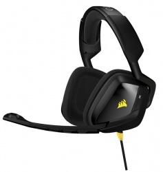 Corsair Audífonos Gamer VOID Stereo, Alámbrico, 3.5mm, Negro/Amarillo 