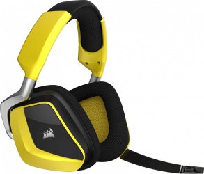 Corsair Audífonos Gamer VOID PRO RGB SE 7.1, Inalámbrico, USB, Negro/Amarillo 
