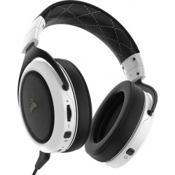 Corsair Audífonos Gamer HS70 7.1, RF Inalámbrico, USB, Negro/Blanco 