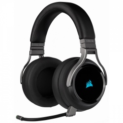 Corsair Audífonos Gamer VIRTUOSO RGB WIRELESS 7.1, Inalámbrico, USB + 3.5mm, Negro 
