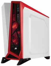 Gabinete Gamer Corsair SPEC-ALPHA con Ventana, Midi-Tower, ATX/micro-ATX/mini-iTX, USB 2.0, sin Fuente, Rojo/Blanco 