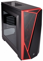 Gabinete Corsair Carbide Spec-04 con Ventana, Midi-Tower, ATX/Micro-ATX/Mini-ITX, USB 2.0/3.0, sin Fuente, 1 Ventilador Instalado, Negro/Rojo 