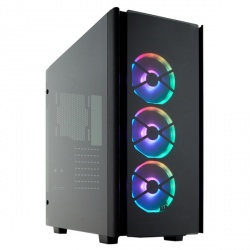 Gabinete Corsair Obsidian 500D con Ventana RGB, Midi-Tower, ATX, USB 3.0, sin Fuente, Negro 