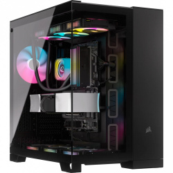 Gabinete Corsair iCUE LINK 6500X RGB, Midi-Tower, ATX/EATX/Micro-ATX/Mini-ITX, USB 3.0, sin Fuente, 3 Ventiladores Instalados, Negro 
