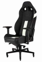 Corsair Silla Gamer T2 Road Warrior, Negro/Blanco 