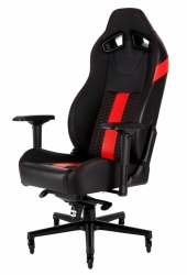 Corsair Silla Gamer T2 Road Warrior, Negro/Rojo 