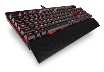 Teclado Gamer Corsair K70 LUX LED Rojo, Teclado Mécanico, Cherry MX Brown, Alámbrico, Negro (Inglés) 