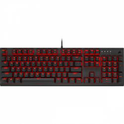 Teclado Gamer Corsair K60 PRO Red, Teclado Mecánico, Switch Cherry Viola, Alámbrico, Negro (Español) 
