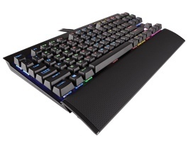 Teclado Gamer Corsair K65 LUX RGB, Teclado Mecánico, Cherry MX RGB Red, Alámbrico, Negro (Inglés) 