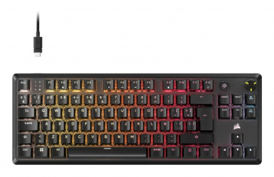 Teclado Gamer Corsair K70 Core LED RGB TKL, Teclado Mecánico, MLX Red, Alámbrico, USB, Negro, Inglés 
