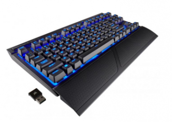 Teclado Gamer Corsair K63 LED TKL, Teclado Mecánico, Cherry MX Red, Inalámbrico, USB/Bluetooth, Negro, Inglés 