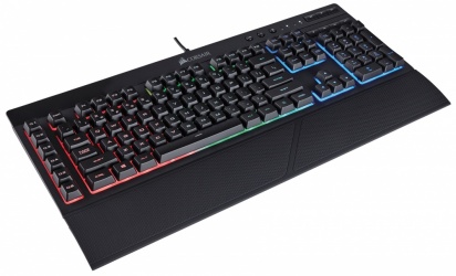 Teclado Gamer Corsair K55 RGB (SP), Alámbrico, Negro (Español) 