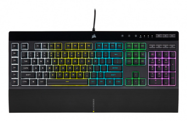 Teclado Gamer Corsair K55 RGB PRO LED RGB, Alámbrico, USB, Negro, Inglés  